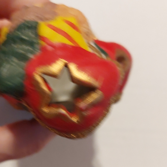 Santa Claus Holiday Ornament with Gold Accents - Picture 5 of 5